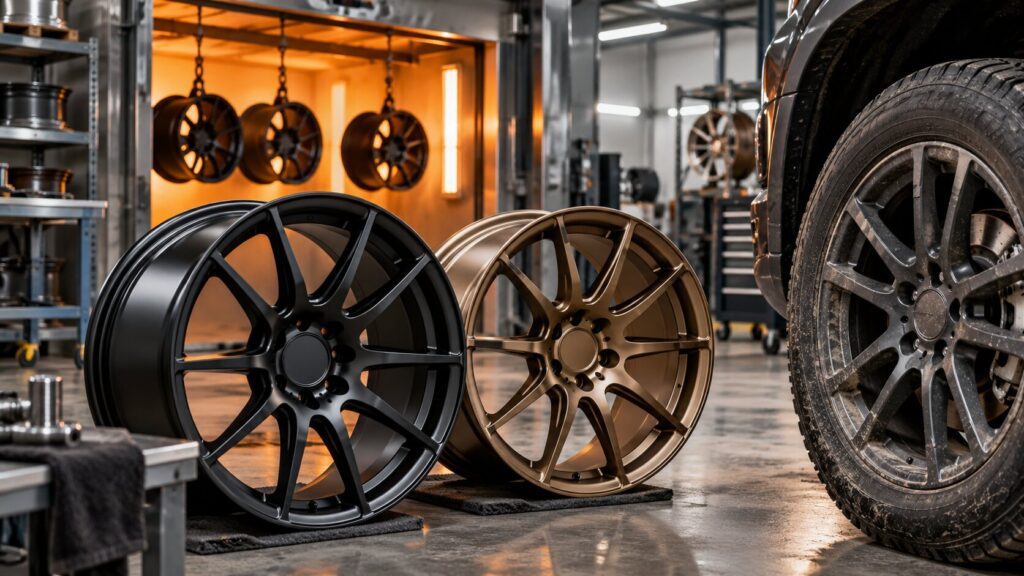 powder coating wheels